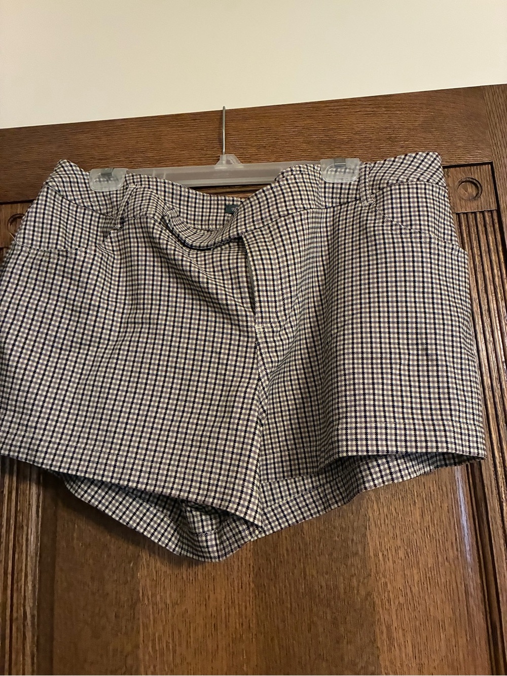 wild fable Checked High-Waist Shorts - Black & White